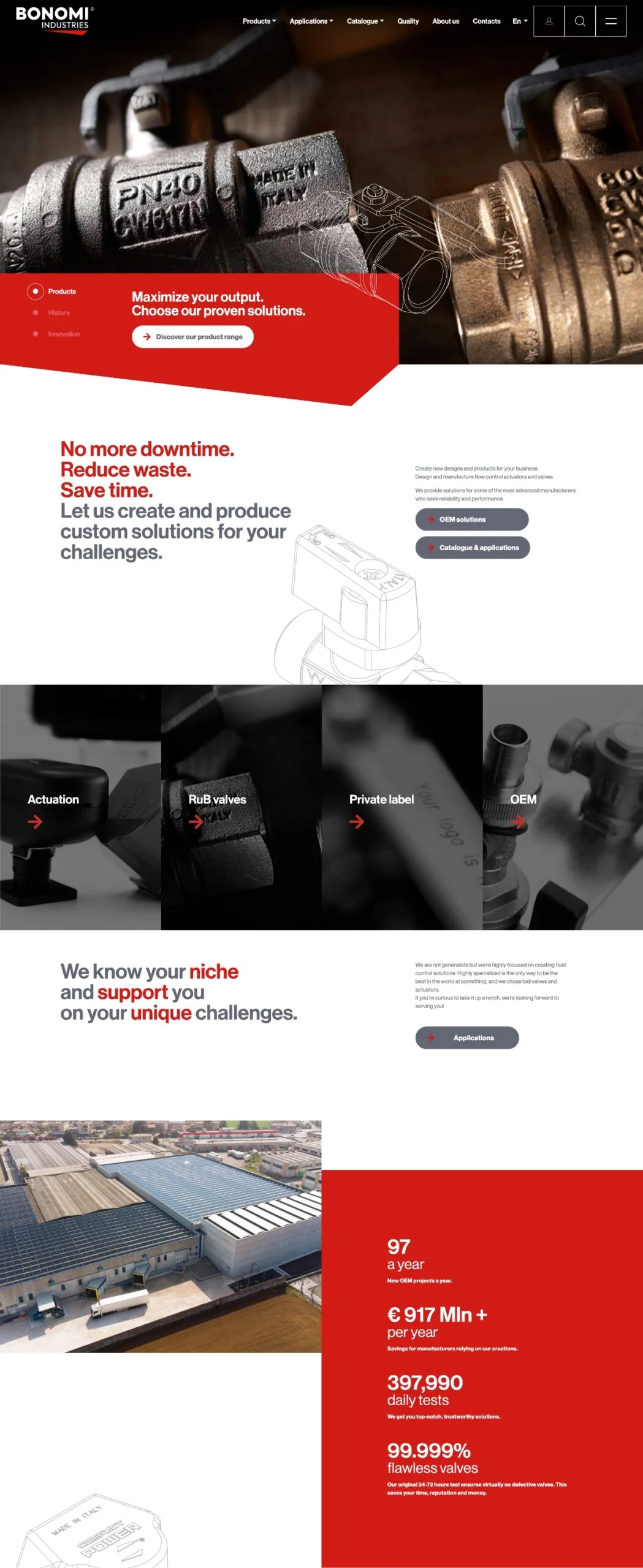 Dexa: realizzazione sito web Bonomi Industries 2