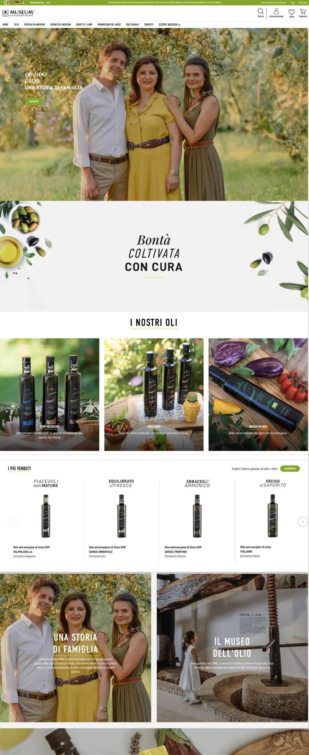 Dexa portfolio mockup realizzazione sito web per Museum
