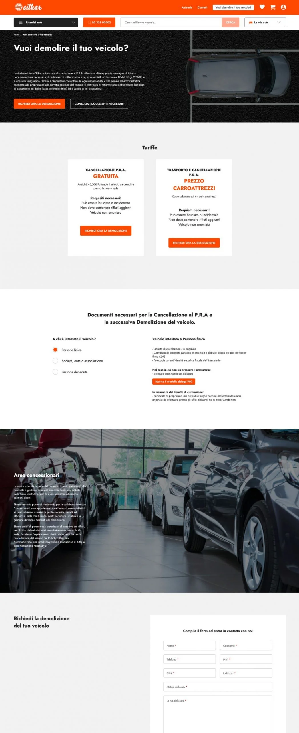 Dexa: mockup 2 realizzazione sito web per Silkar