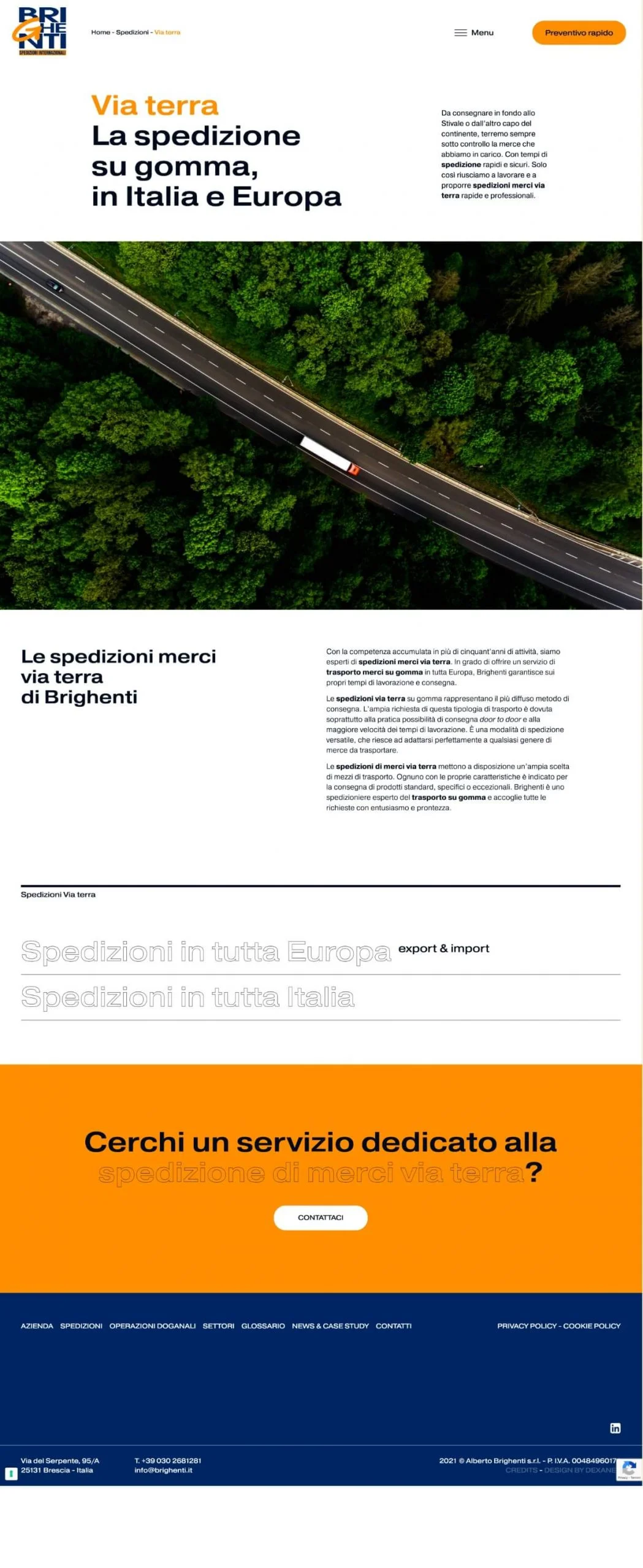 Dexa project mockup 2 realizzazione sito web per Brighenti