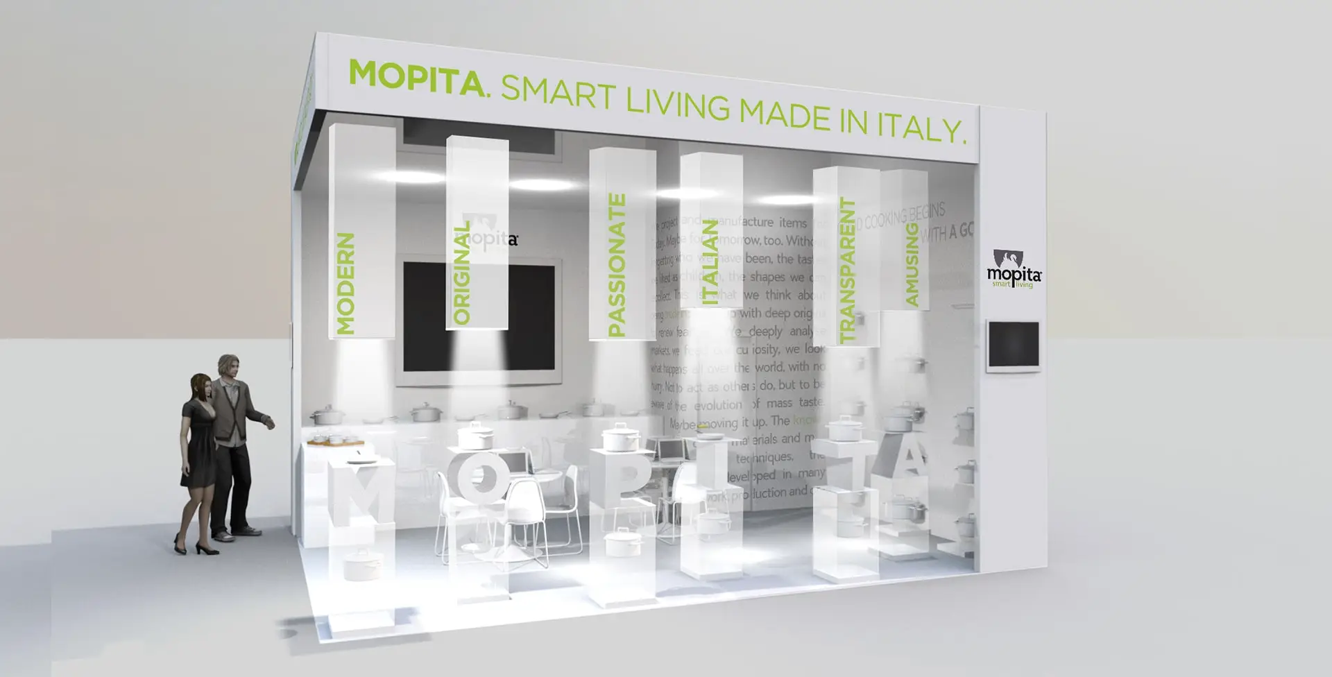 Dexa project studio e realizzazione stand eventi per Mopita