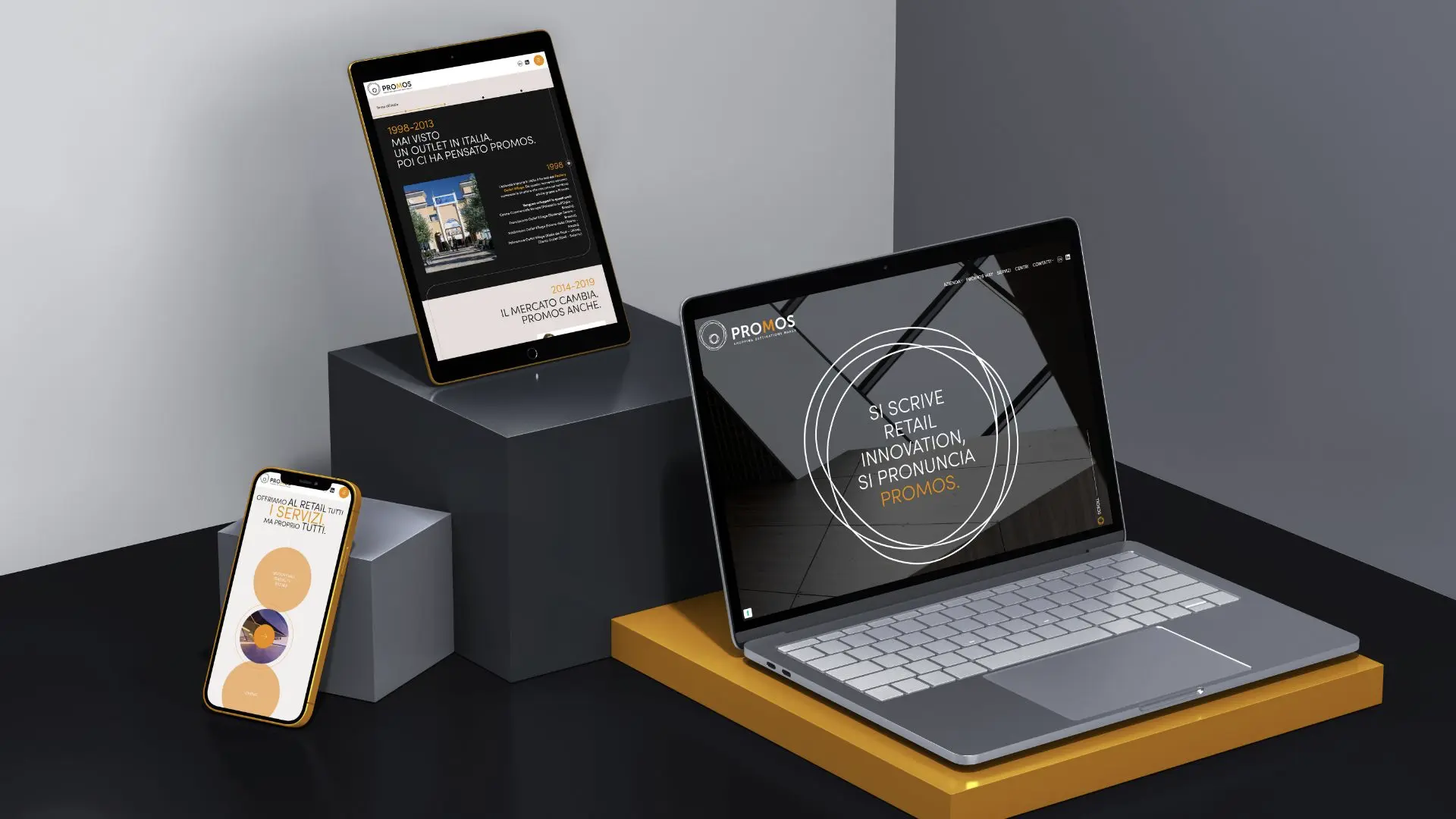 Dexa case study realizzazione sito multilingua per Promos, società di sviluppo e gestione spazi retail
