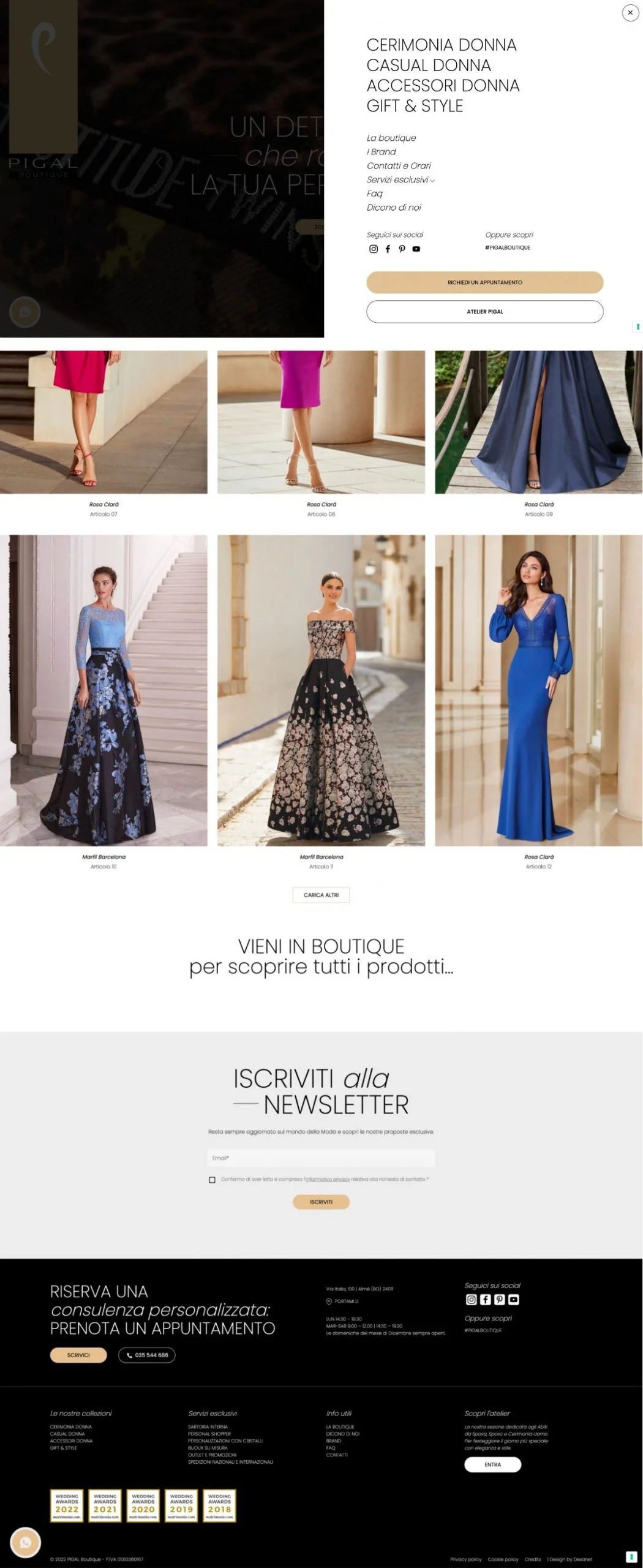 Dexa project mockup 3 realizzazione sito web per Pigal