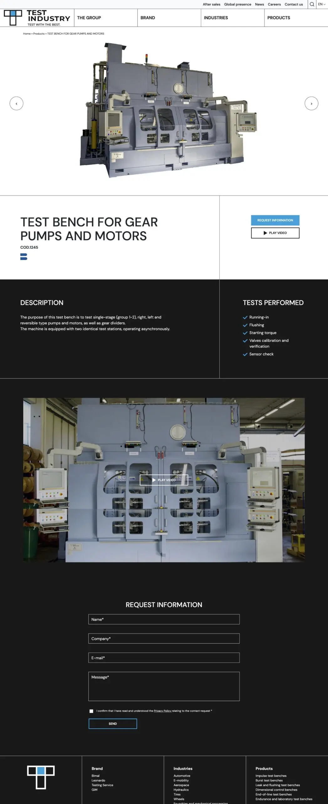 Dexa project mockup 3 realizzazione sito web per Test Industry