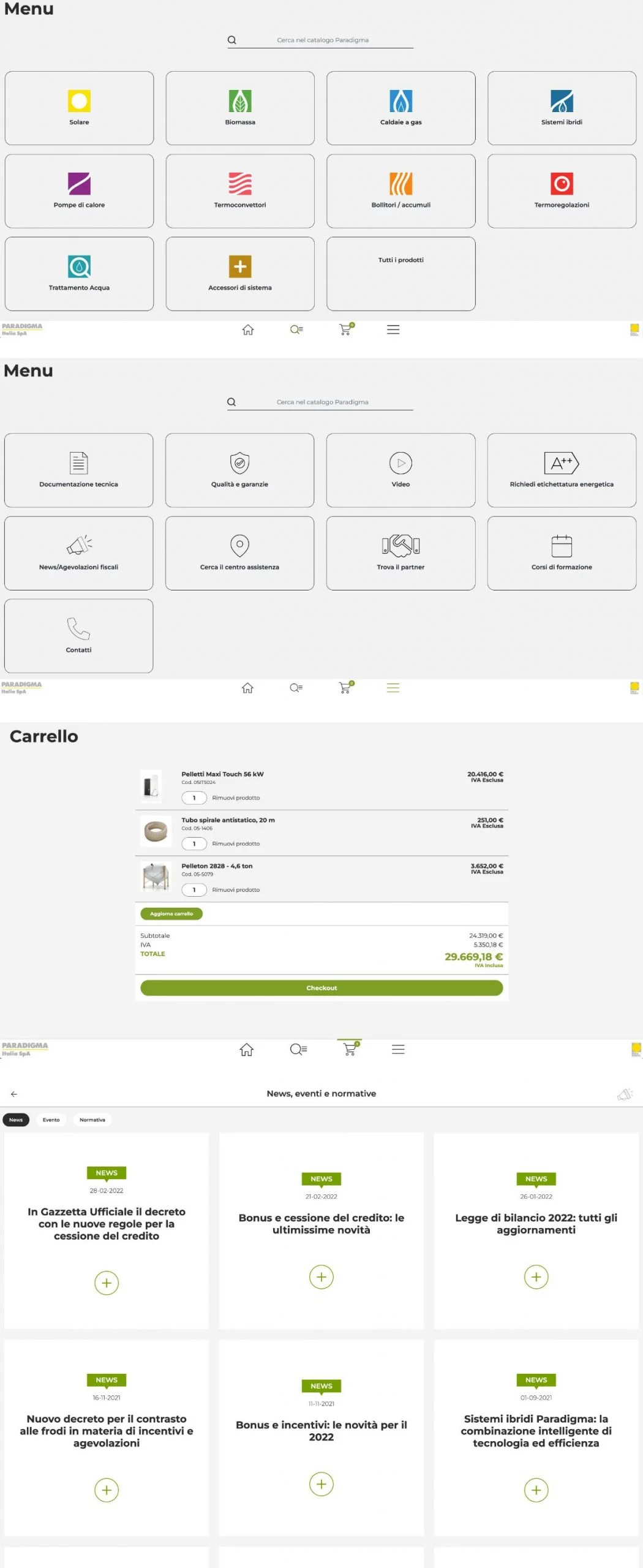 Dexa realizzazione progressive web app Paradigma Plus Italia mockup 2