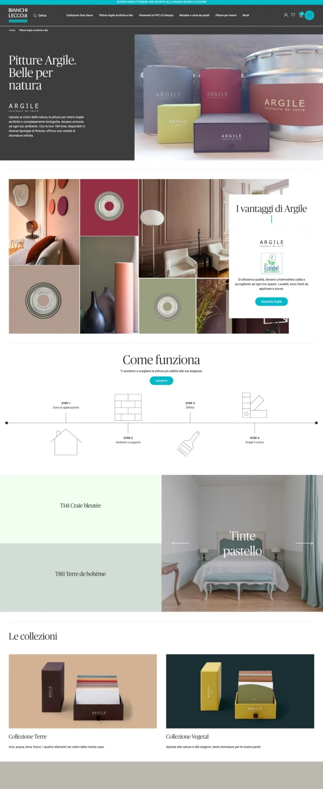 Dexa: mockup 2 realizzazione sito web per Bianchi Lecco