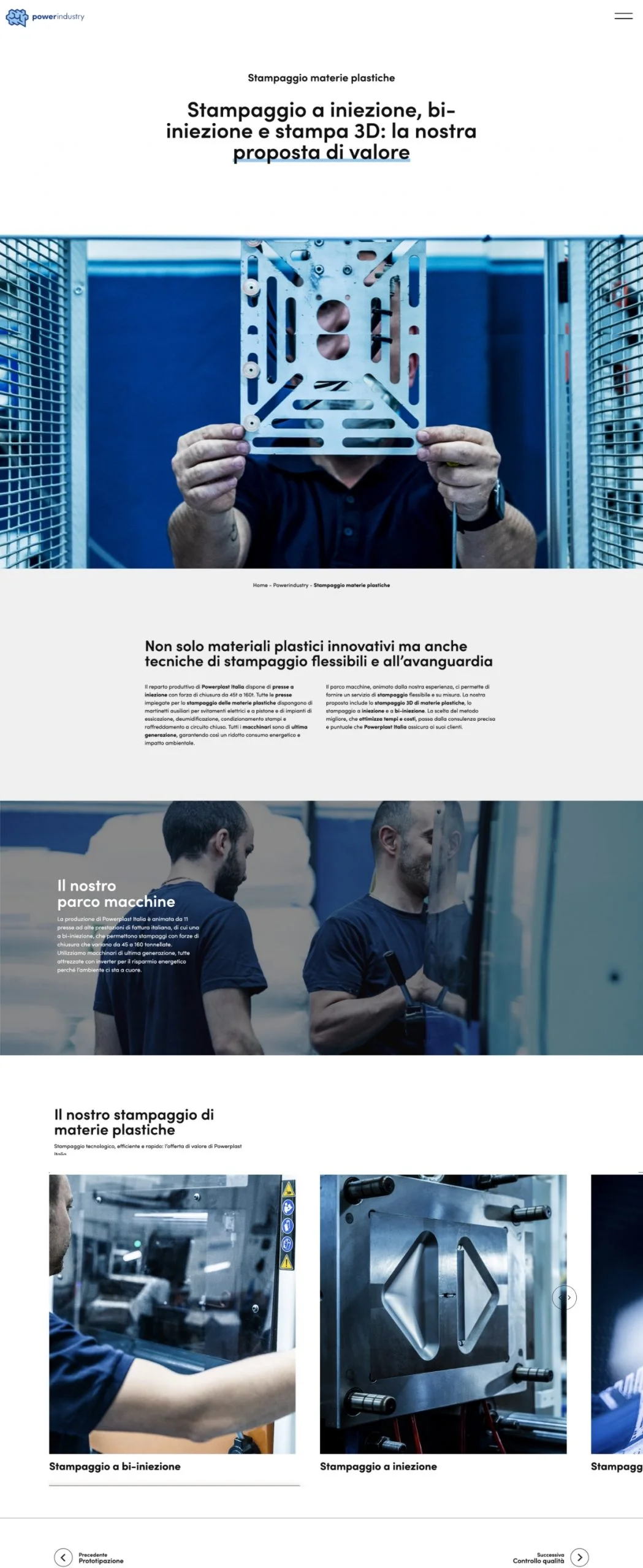 Dexa project mockup 3 realizzazione sito web Powerplast