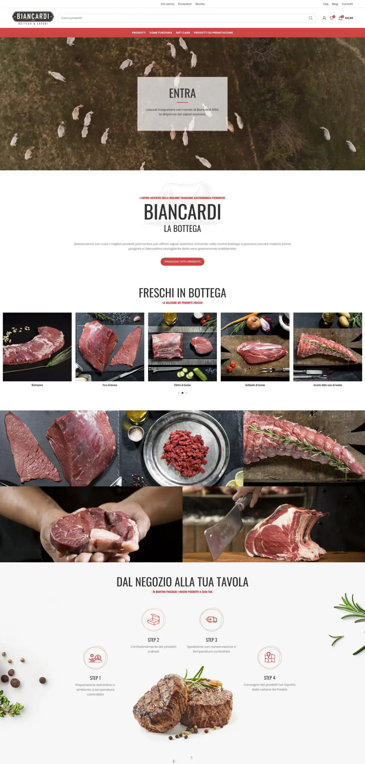 Dexa project mockup realizzazione sito web per Biancardi 1950