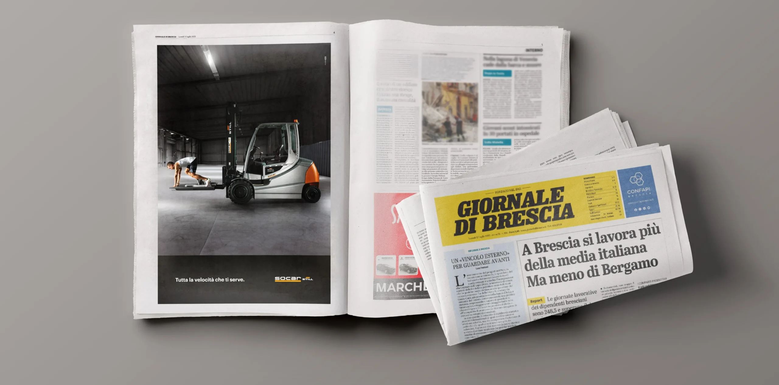 campagna di comunicazione socar carrelli elevatori piattaforme