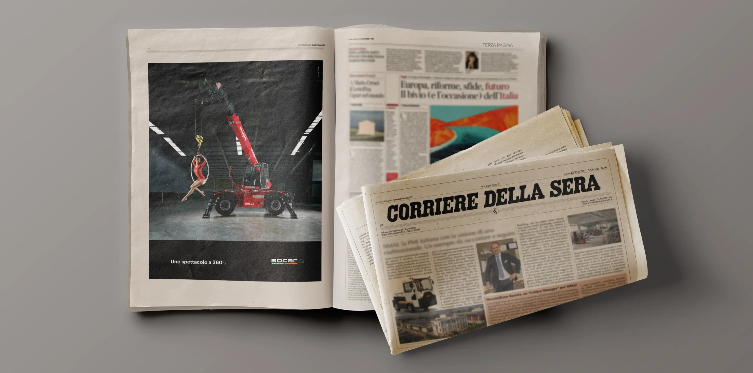 campagna di comunicazione socar carrelli elevatori piattaforme