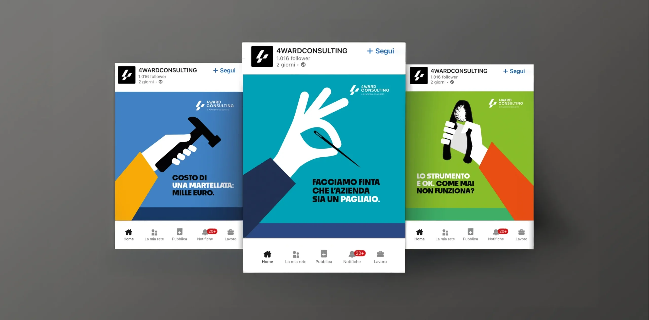 campagna illustrata azienda consulenza aziendale 4ward consulting 5