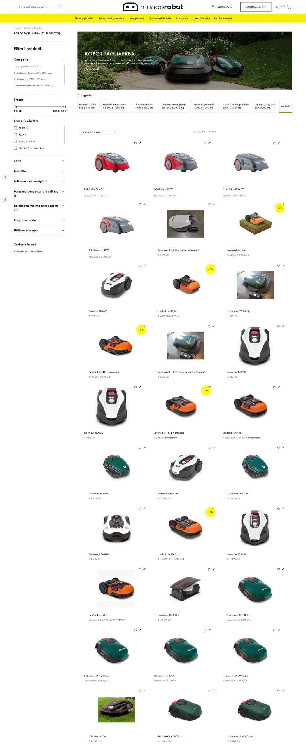 catalogo prodotti mondorobot robot tagliaerba