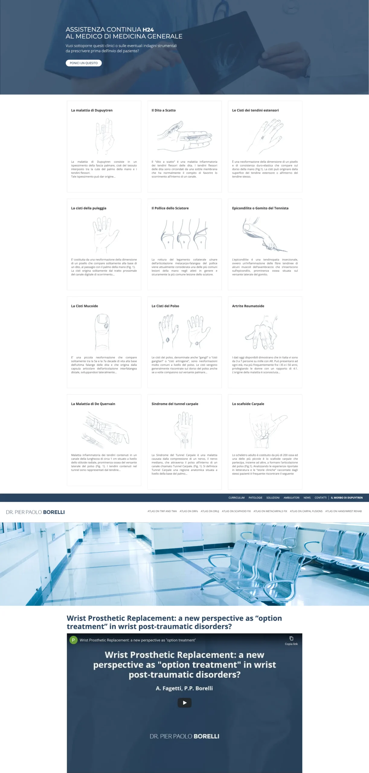 Dexa project mockup 2 realizzazione sito web per Chirurgia della mano Brescia