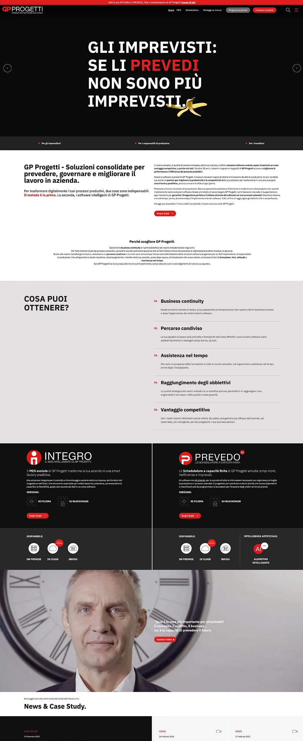 design sito desktop gp progetti