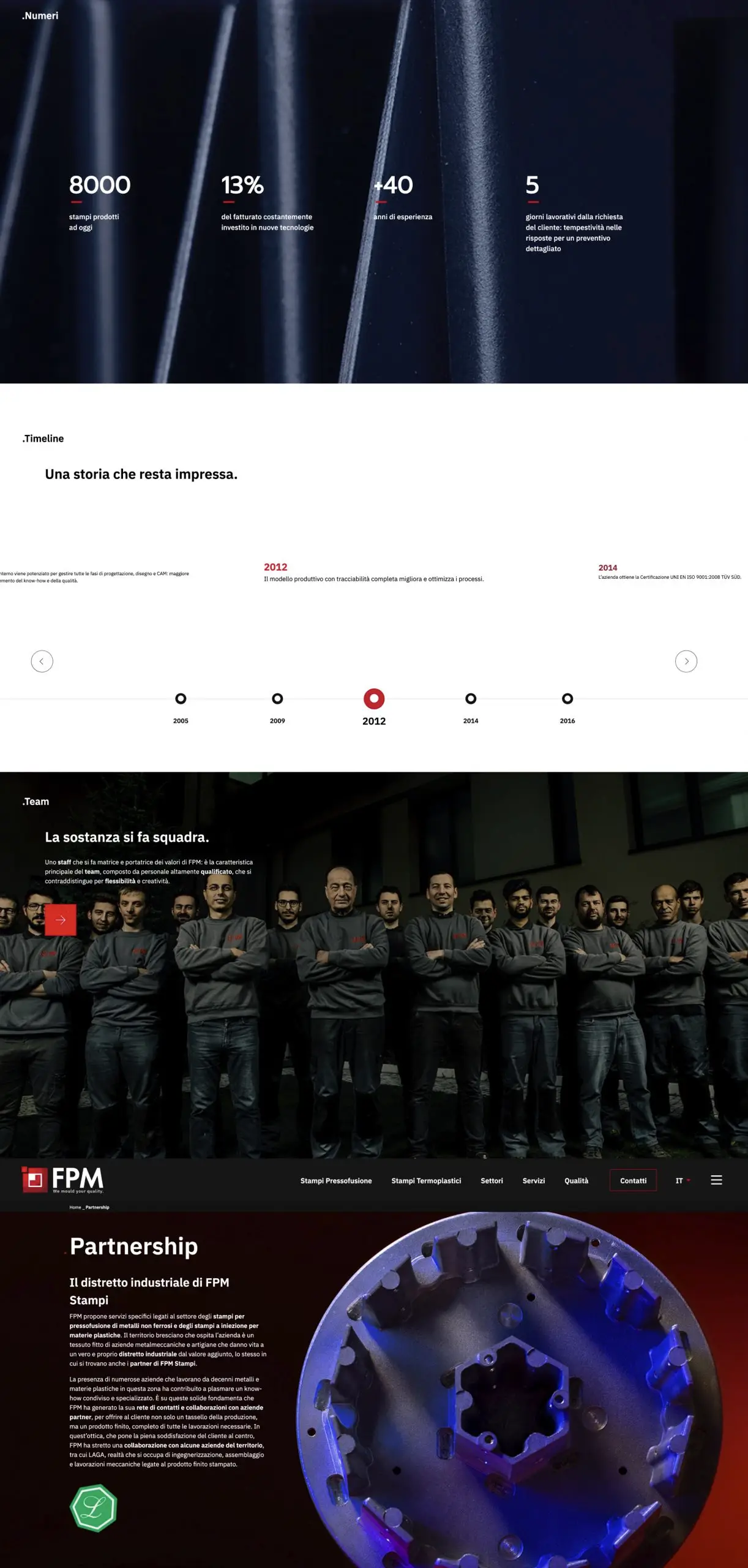 Dexa project mockup 3 realizzazione sito web per FPM Stampi