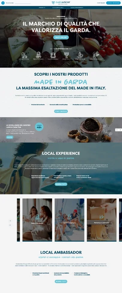 Dexa: mockup realizzazione e-commerce per Gardaamore