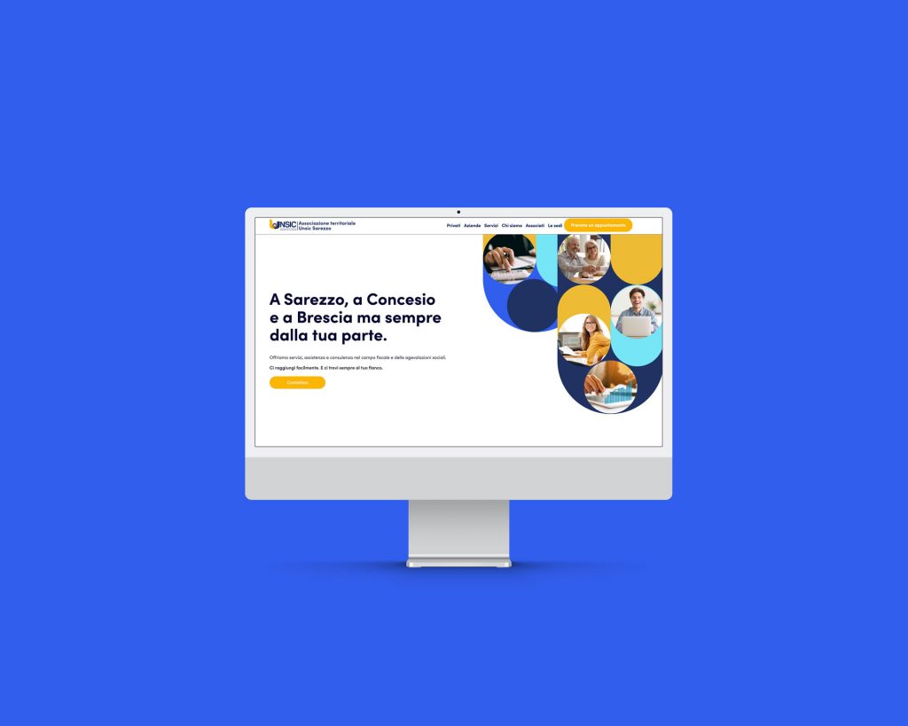 mock-up sito internet Unsic
