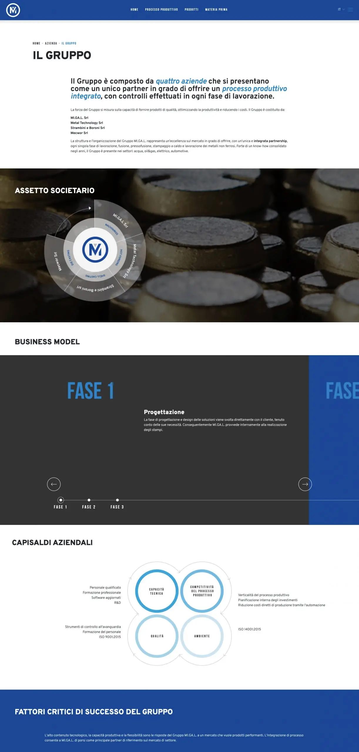 Dexa: mockup 2 realizzazione sito web per MI.GA.L