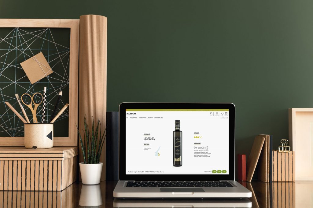 Mock-up e-commerce olio di oliva