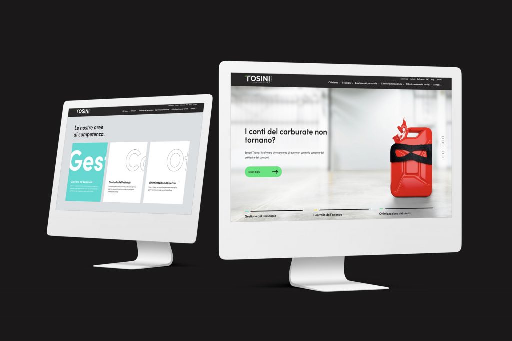 Mockup sito internet Tosini