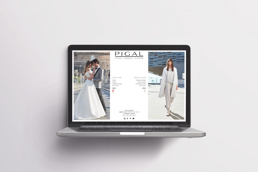 Mac book Pro con sito internet Pigal