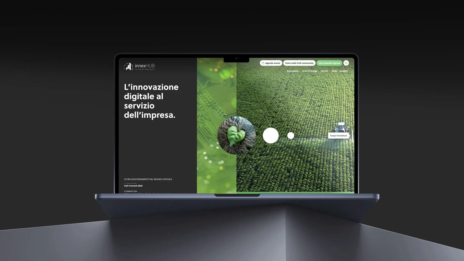 mockup sito web innexhub innovazione digitale