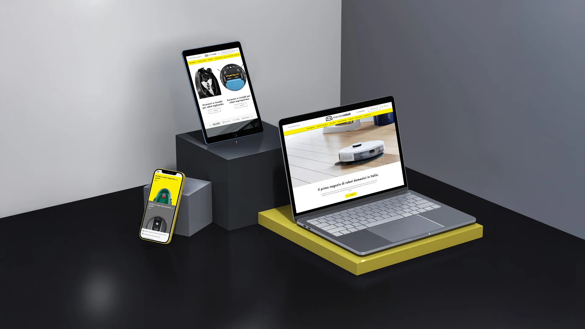 mockup sito web mondorobot responsive