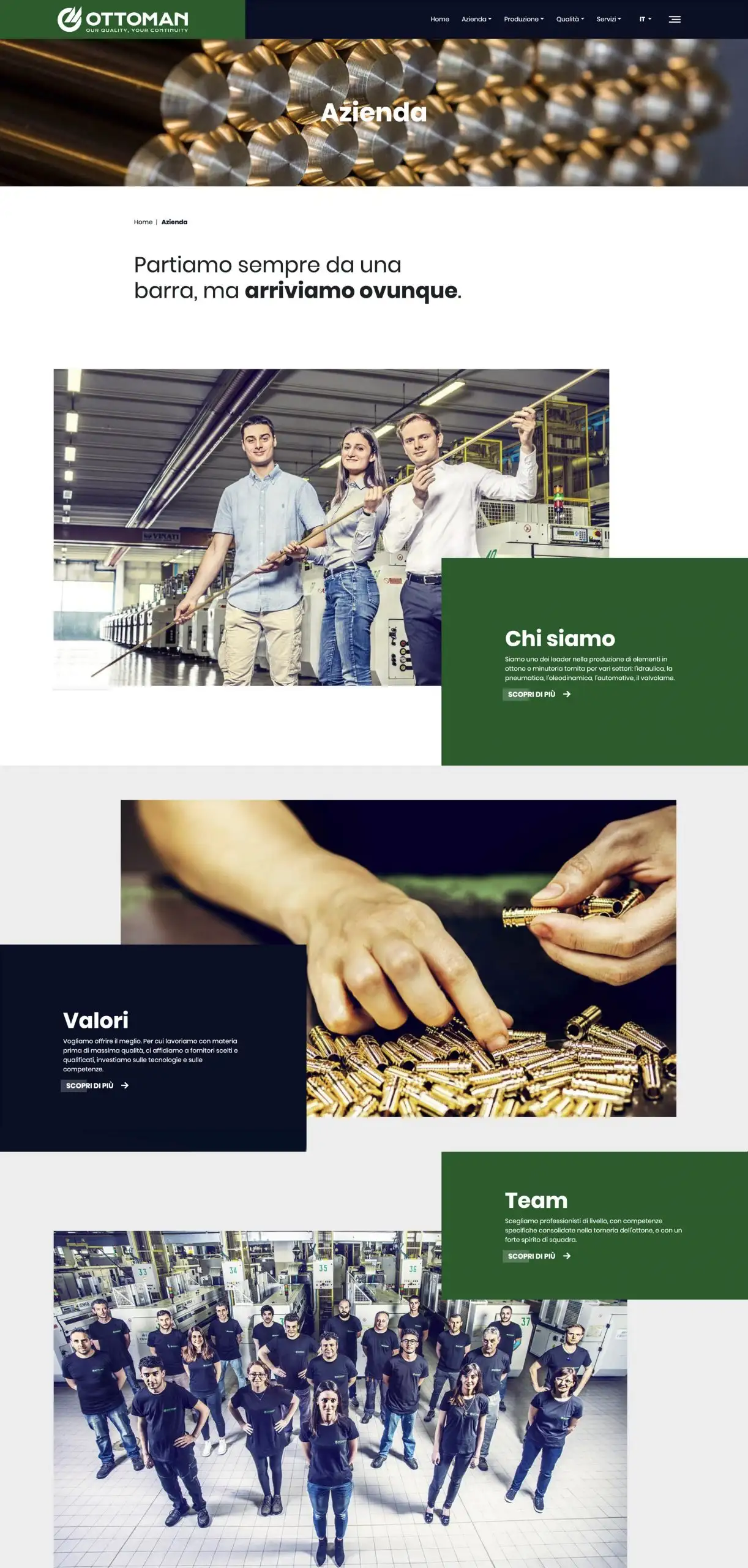 Dexa: mockup 2 realizzazione sito web per Ottoman