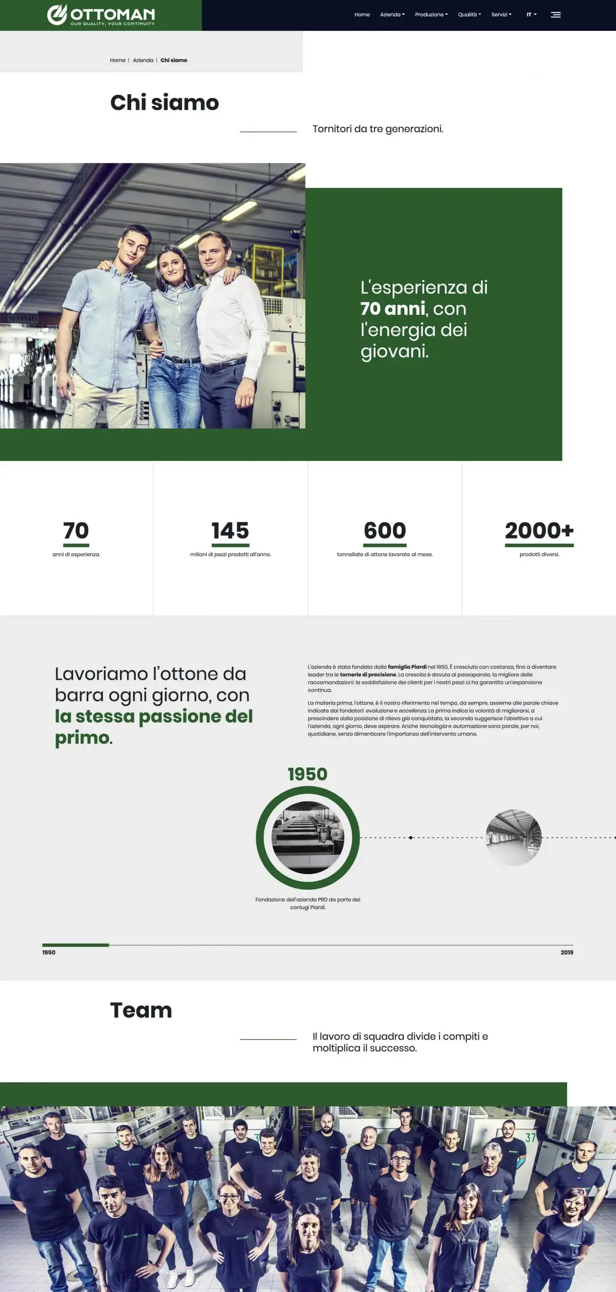 Dexa: mockup 3 realizzazione sito web per Ottoman