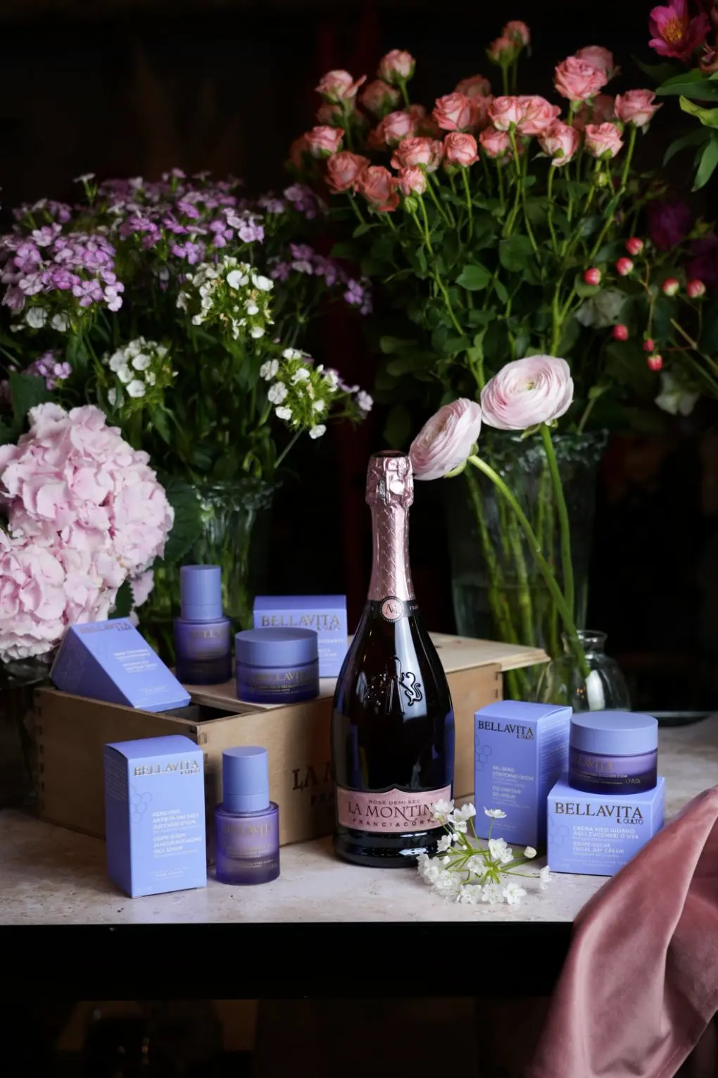 Portfolio clienti Dexa: shooting fotografico per La Montina Franciacorta - bottiglia rosè
