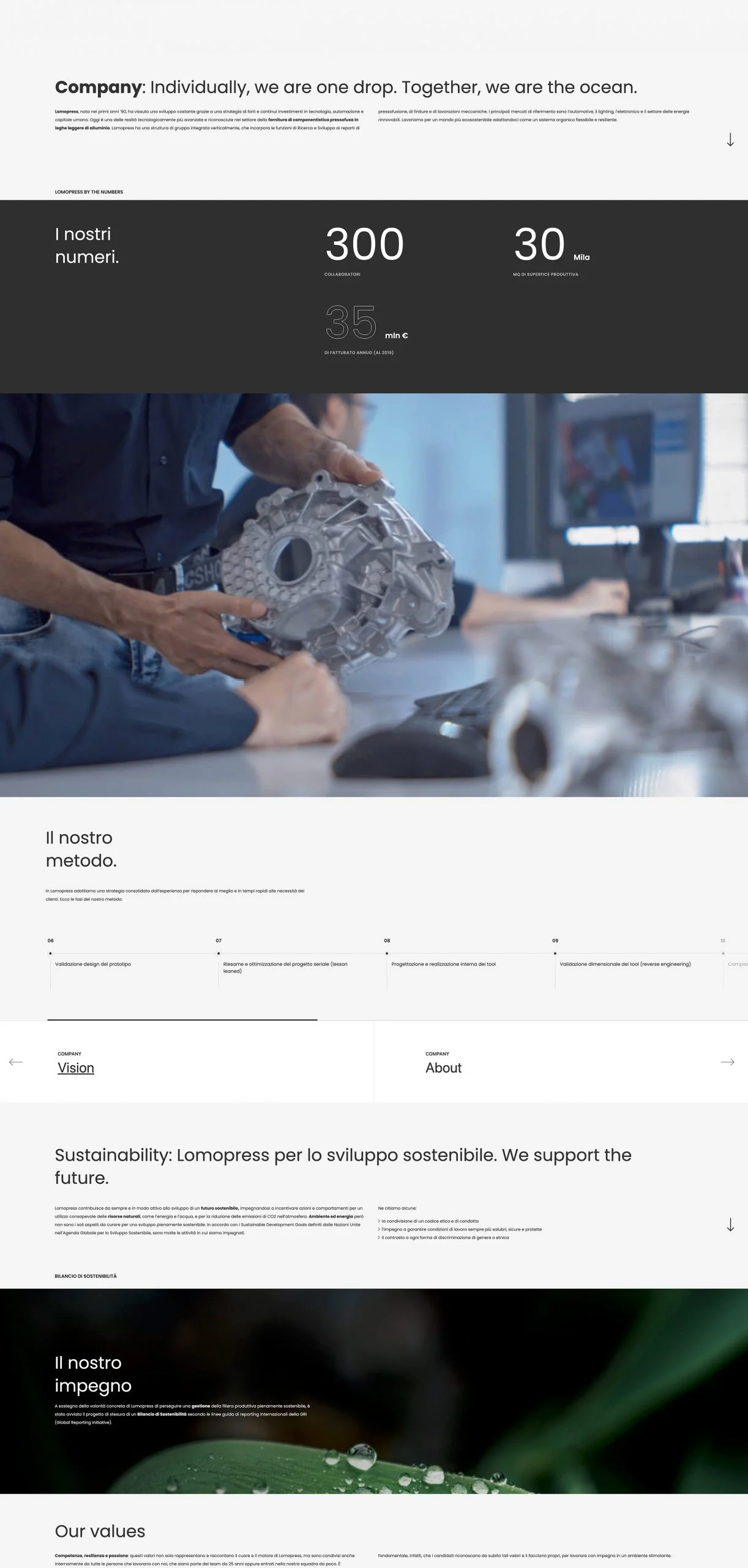 Dexa: mockup 2 realizzazione sito web per Lomopress