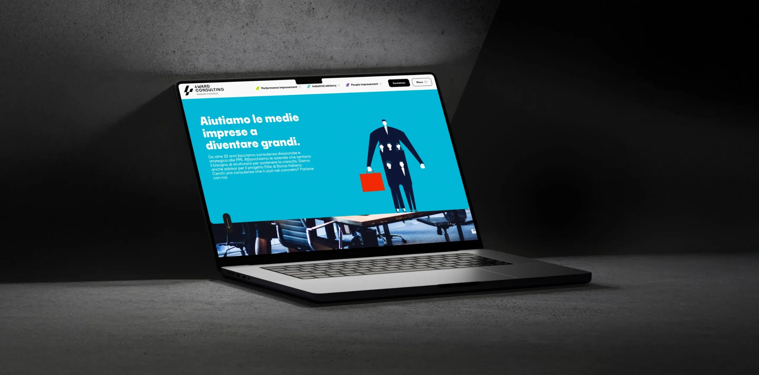 slide sito web mockup