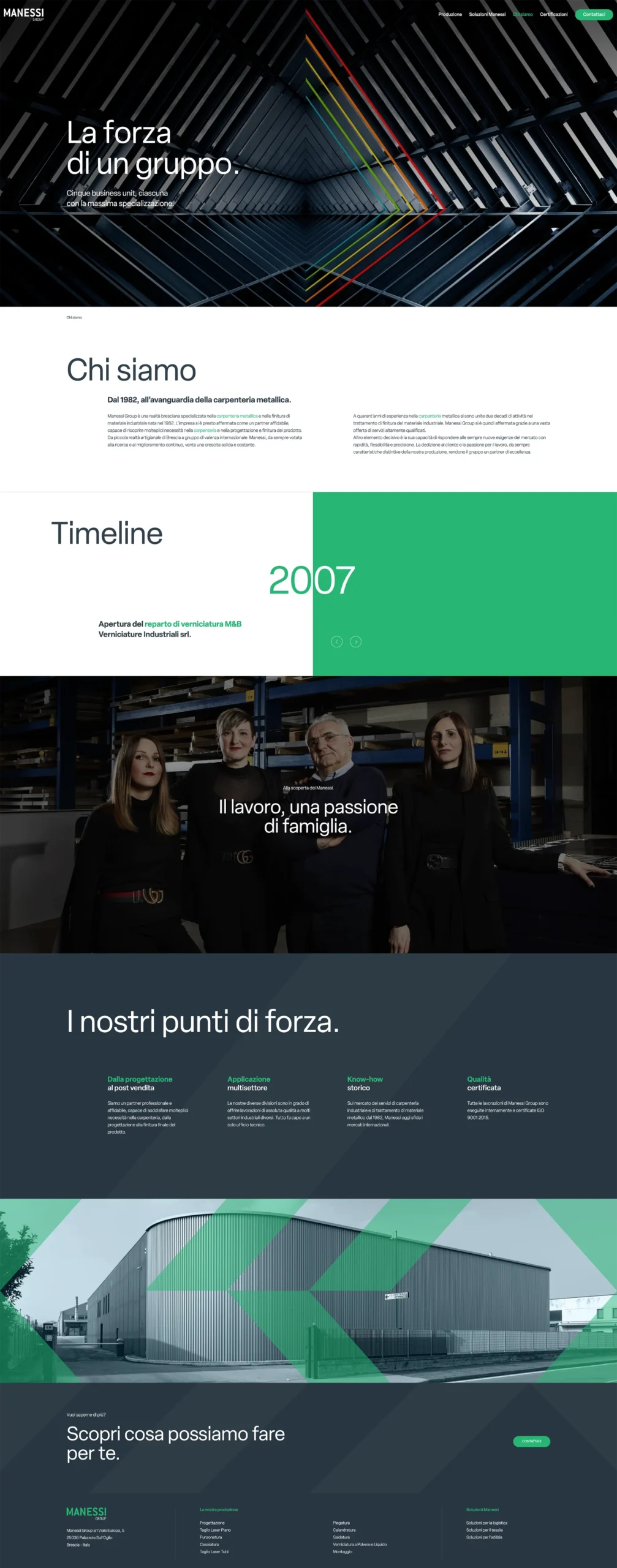 web design sito carpenteria metallica industriale