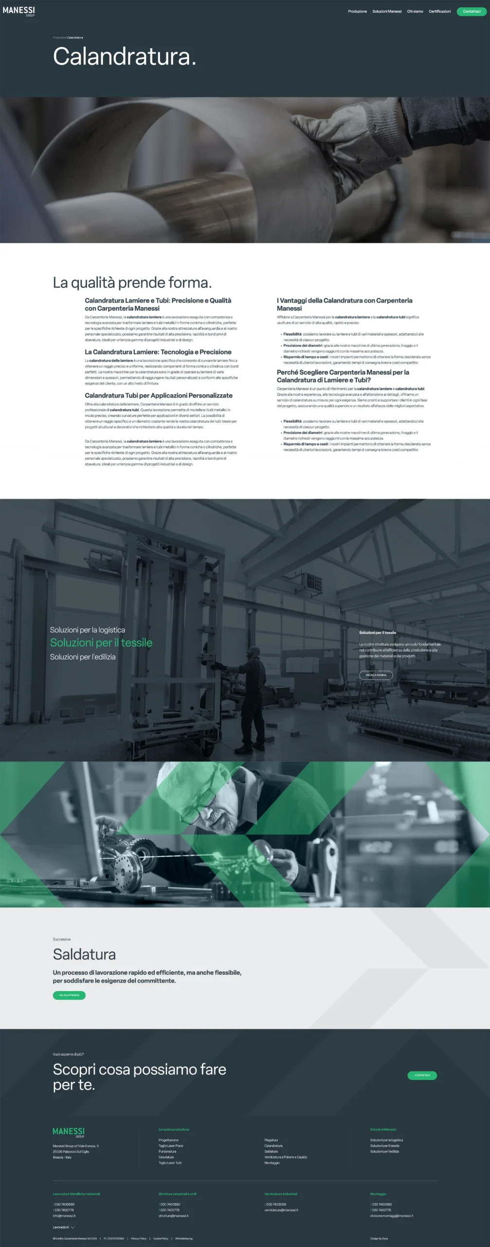 web design sito carpenteria metallica industriale