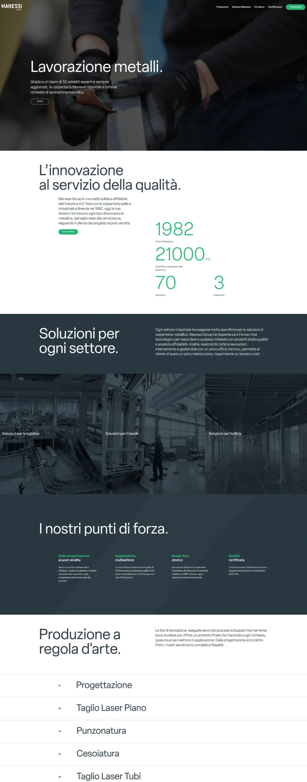 web design sito carpenteria metallica industriale