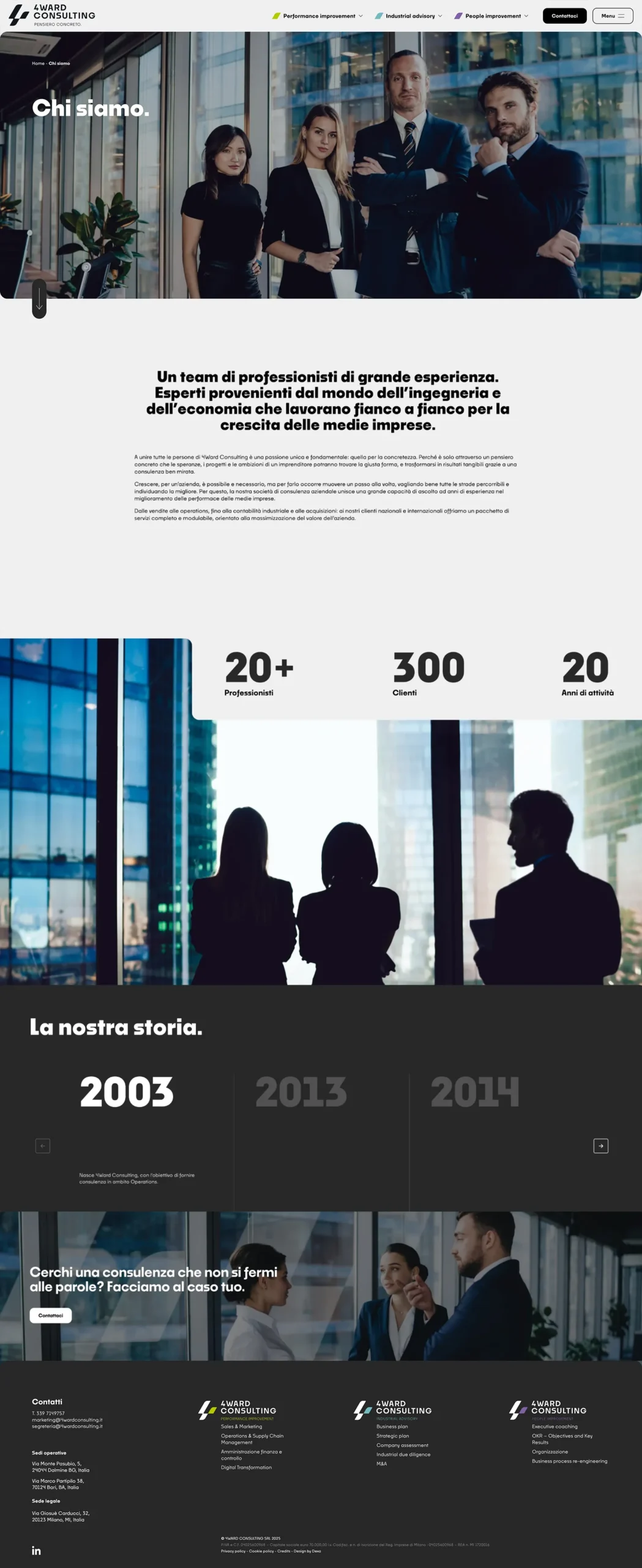 web design sito consulenza aziendale 4ward consulting